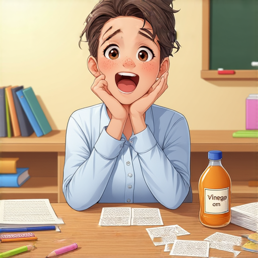 一位學習者正在問醋的英文怎麼說，背景是學習英語的場景，搭配單字拓展的教學素材，彰顯一對一學習的重要性，提升英語詞彙能力。