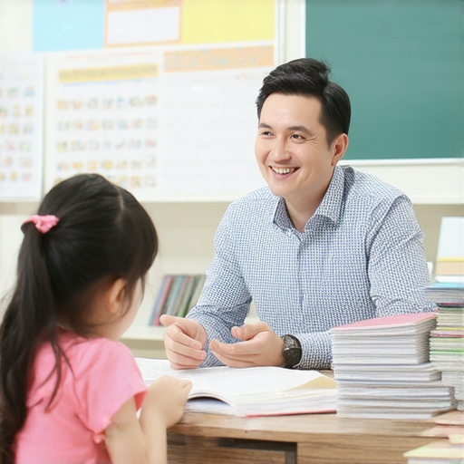 不再害怕說英文，學生與外籍老師互動學習的畫面，展現一對一教學的樂趣，提升英語口說能力，感受即時回饋。