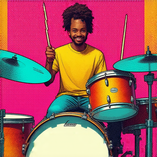 外籍老師一對一教學爵士鼓，學生專注練習，音樂與英語結合，展現爵士鼓的魅力，活潑的學習氛圍，激發創意與表現力。