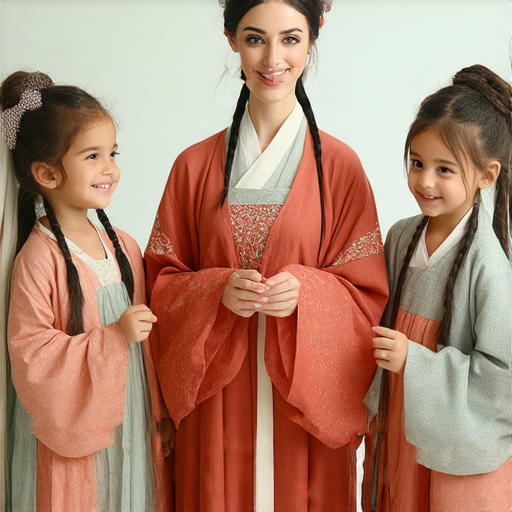 外籍英文老師與學生穿著漢服，享受英語學習的樂趣，展現漢服之美，並強調語言與文化的結合，提升學習體驗與興趣，適合所有想學習英語的人。