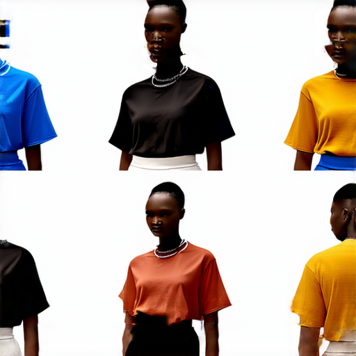 短袖上衣的時尚搭配示範，模特穿著多款短袖上衣，搭配不同風格的下身服飾，展現多樣化風格，背景中呈現時尚街區，學習時尚技巧，輕鬆掌握英文搭配語彙。