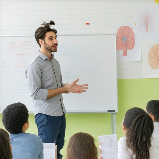 外籍老師在課堂上講解鼻竇相關知識，學生專注聆聽，手中筆記本上有英語生詞，呈現學習氛圍，邀請學員立即報名體驗。