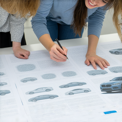 揭開汽車零件英文的秘密的課堂，外籍老師一對一獨特教學，學員專心學習，桌上擺放各種汽車零件圖示，提升學習興趣和效果。