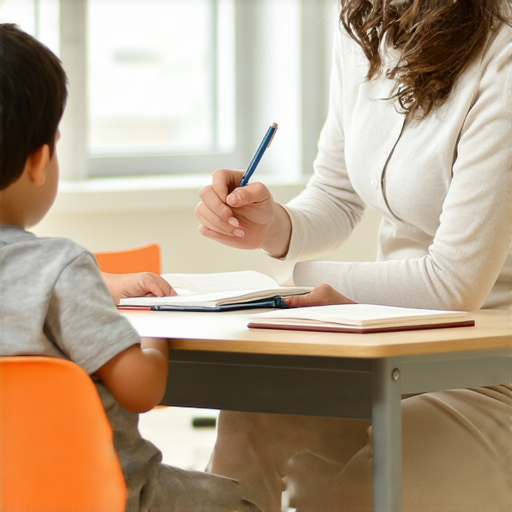 解鎖你的英語潛力的宣傳圖片，展示專業外籍老師與學生進行一對一教學，背景為溫馨教室環境，強調提升英語能力的有效課程。