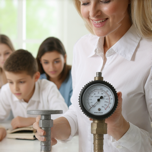 揭開水表的奧秘，外籍老師教授如何讀懂水表與生活細節，學生們專心學習英文，圖中有水表、英語學習場景和老師互動，展現學習過程中的細膩觀察。