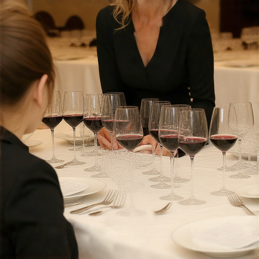 探秘紅酒魅力的活動現場，一位外籍老師正在與學員進行一對一英語學習，桌上擺放著紅酒杯與資料，氛圍輕鬆愉快，邀請更多人參加！