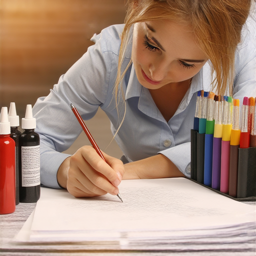 探索鋼筆藝術的魅力，外籍英文老師帶來一對一英語課程的精彩畫面，學員專注於創作，適合提升語言能力的學習環境。