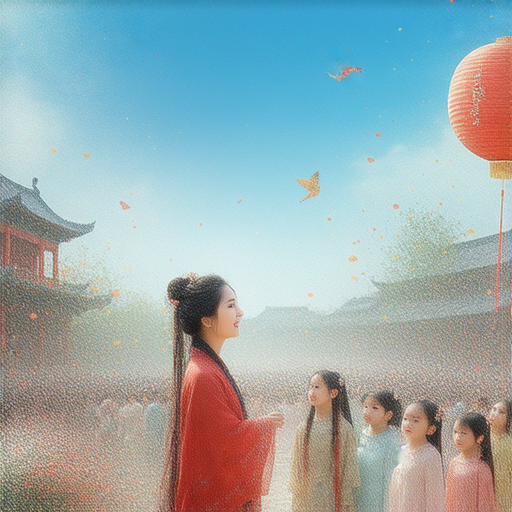 清明節習俗介紹，台灣文化探索場景，外籍英文老師與學生互動學習，展現生動的傳統活動，讓學習過程更加豐富有趣，體會台灣獨特的節慶氛圍。