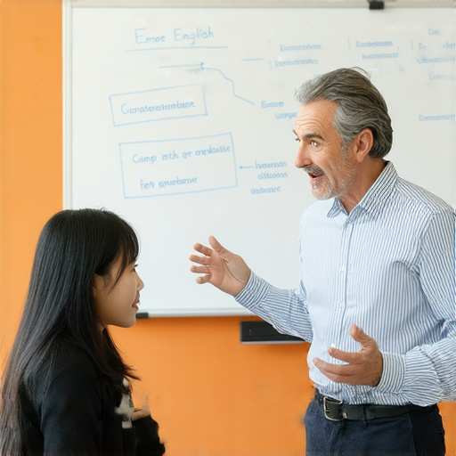 外籍老師一對一教學場景，學生與老師互動中，專注學習英文，開啟流利英語之路，提升英文能力，享受個性化教學體驗。