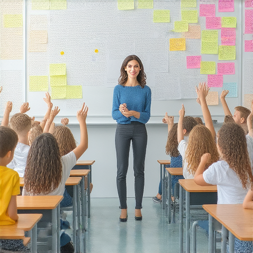 外籍英文老師在課堂上教學，學生積極參與，語言學習環境熱鬧，師生互動良好，展示破除語言障礙的有效方法，提升英語能力的最佳選擇。