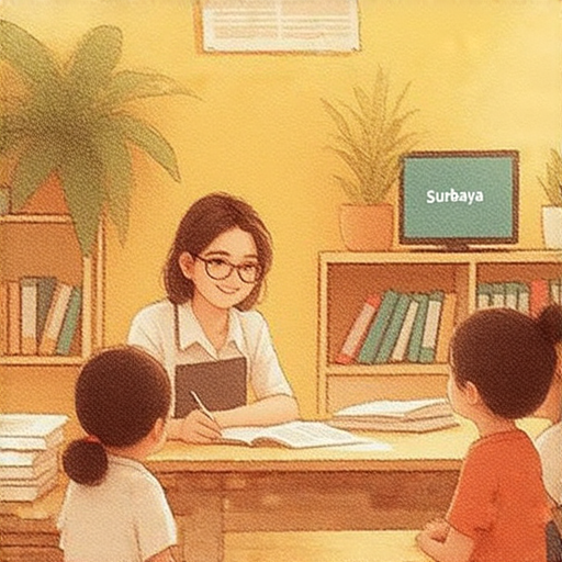 揭秘泗水的魅力，與外籍英文老師一對一學習，開啟語言新旅程的場景，展示學生與老師互動，熱情交流，促進語言學習的生動瞬間。