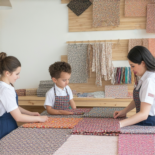 探索紡織品魅力的學習活動與外籍老師一對一專業英文教學，學生專注於紡織品知識提升，報名參加，開啟英語學習之旅，提升專業技能和語言能力。