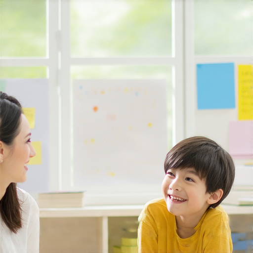 解開英文燈謎的秘密的圖片，展示一對一外籍老師教學場景，學生積極參與，提升英語能力，展現輕鬆的學習氛圍，鼓勵探索趣味英語學習體驗