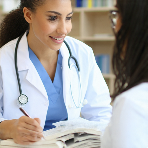 一位外籍老師正與學生進行一對一輔導，專注於醫務人員的英文技巧提升，背景顯示醫療相關教材，強調學習的重要性和個人化輔導效果。