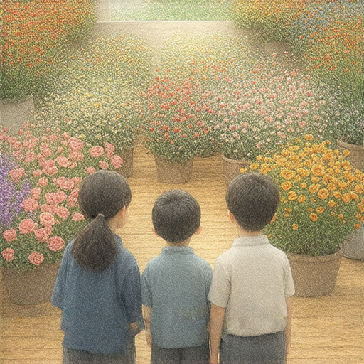 外籍老師帶領學員探索永生花的神秘，學生們聚精會神學習英語，提升語言能力與文化認知，快樂的學習氛圍充滿畫面。