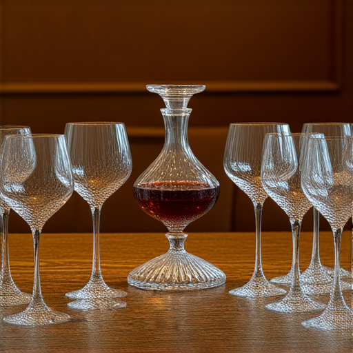 解鎖醒酒器的魅力，展示選擇和使用醒酒器的技巧，提升語言能力及體驗外籍英文教學的活動現場，搭配酒杯和醒酒器的精美設置。