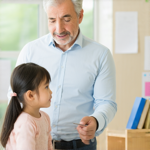 外籍老師與學生進行一對一英文教學，學生專注學習，展示提升英文能力的互動過程，象徵開啟世界大門的機會。