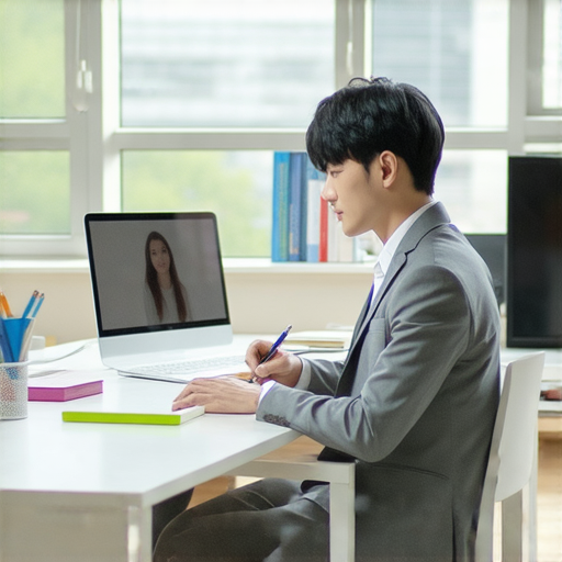 專業外籍老師一對一英文課程的學員正在進行線上學習，老師透過視頻互動指導學生，提升英文聽說能力，實現語言學習目標。