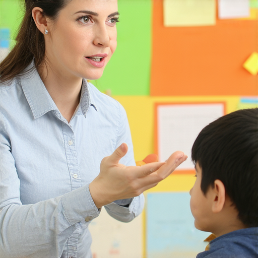 一位外籍老師與學生進行一對一輔導，專注於提升迷失英文學習者的自信，背景為教室環境，展示積極學習氛圍和專業指導。