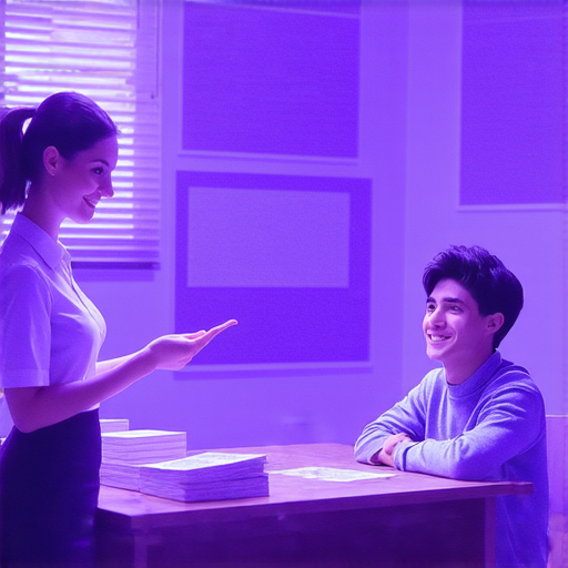 探索紫羅蘭的神秘魅力，外籍老師一對一教學場景，學員與老師互動交流，展現學英語的樂趣，開啟你的英文旅程，提升語言能力。