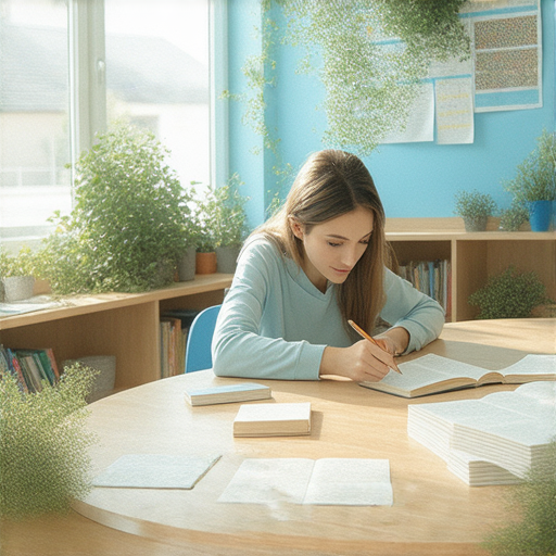 在郊區的教室內，外籍老師與學生進行一對一的英文教學，雙方專注交流，營造開放的學習氛圍，協助學生開啟全新視野，提升英文能力。