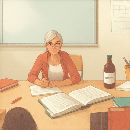 黑醋與英文學習的關聯，展示外籍老師進行一對一教學的場景，學生專注學習，教學環境積極互動，強調黑醋作為提升英語能力的秘密武器。