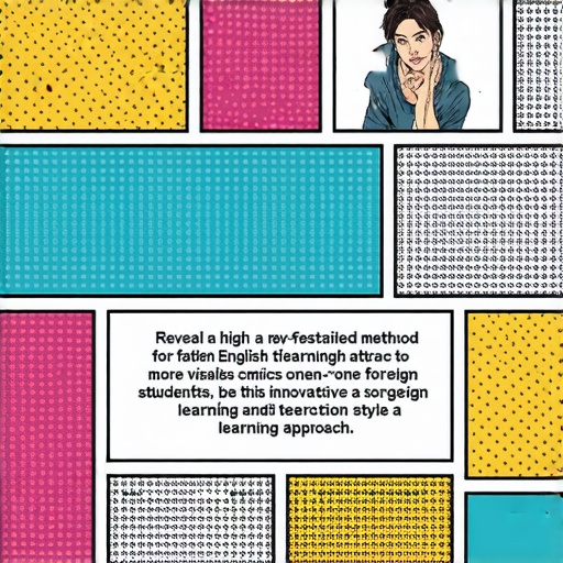 揭秘漫畫英文學習新法，展示一對一外籍老師與學生互動的場景，強調輕鬆愉快的學習氛圍，提升英語能力，吸引更多學生體驗這種創新的學習方式。