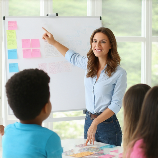 專業外籍英文老師在教室中指導學生，提升英語學習效率，打破滯後，幫助學生快速掌握英語，創造輕鬆學習環境，讓學習更加生動有趣。