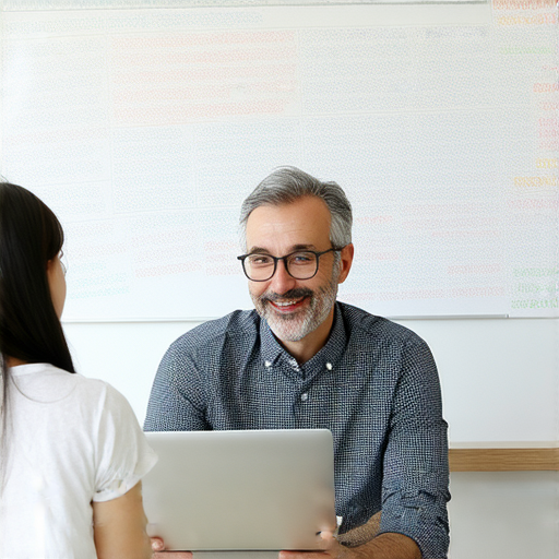 專業外籍老師一對一教學場景，學員積極參與波衫英文學習，提升英文技能，體驗沉浸式學習環境，讓你的英文更上一層樓。