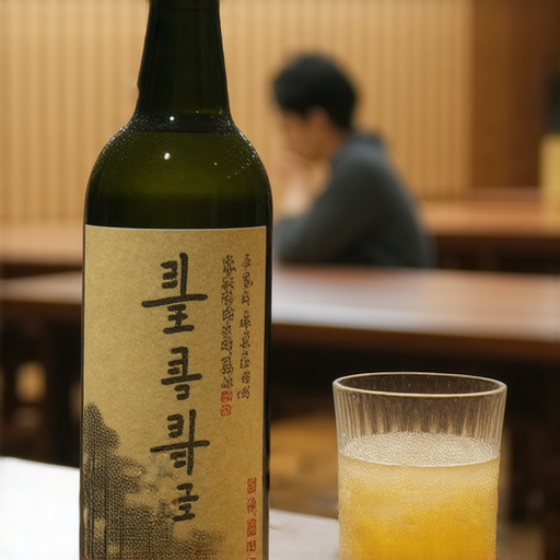 燒酒的瓶子與酒杯，展示其獨特魅力，外籍老師與學生一對一互動學習，探討燒酒的文化及英文特點，提升語言技能和飲酒知識。