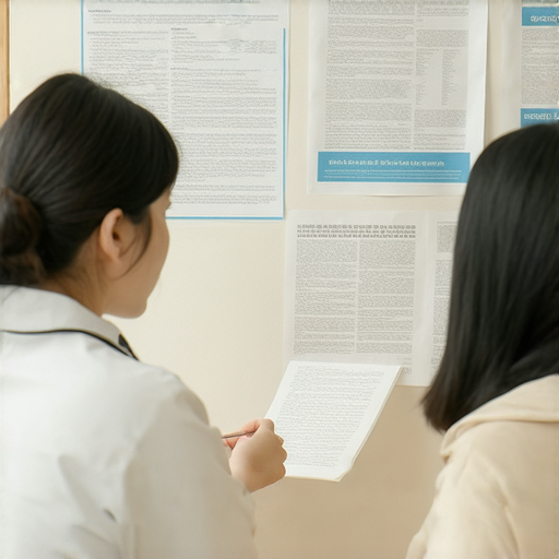 圖片顯示一名外籍老師與學生進行一對一的英文教學，背景中有疫苗相關的資料。學生正專心聆聽，提升對疫苗的理解力，報名參加課程，增強英文理解能力。