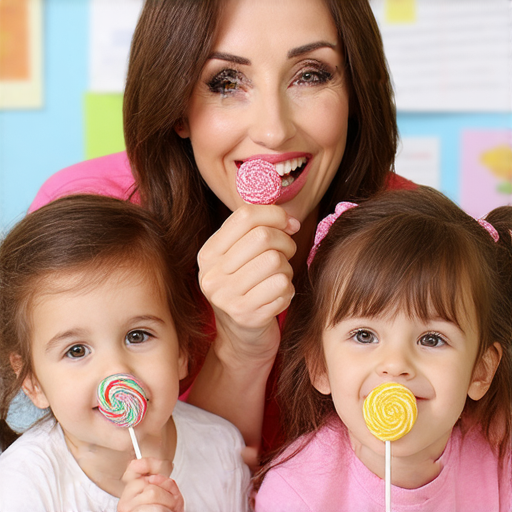 揭開波板糖的英文秘密，外籍老師教學場景，學生在學習過程中品嚐波板糖，甜蜜的氛圍與互動，促進語言學習的愉快經驗，學習英文，享受學習的樂趣。