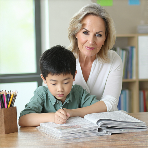 外籍老師一對一教學場景，學生聆聽老師指導，專注學習，探索破解英文測試的祕密，助力輕鬆過關，提升英文能力的最佳途徑。