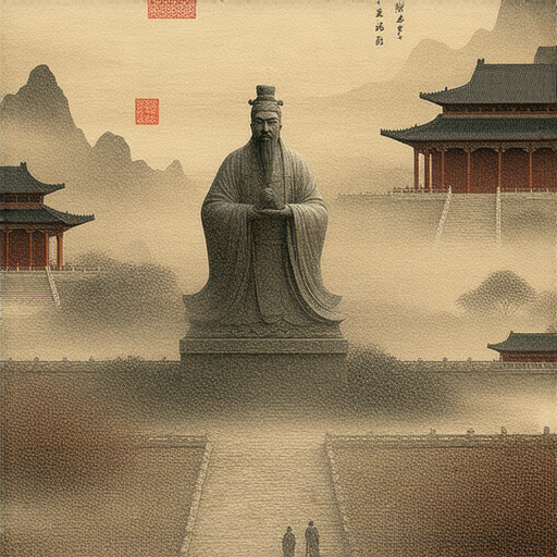 秦始皇雕像與中國歷史背景，探秘秦始皇的歷史影響，提升語言技能報名外籍英語老師，學習中文與英語的結合，促進交流與理解。