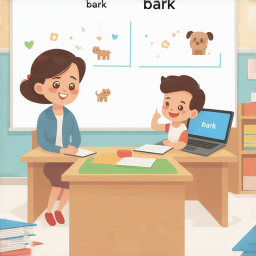狗叫的英文學習，與外籍老師一對一教學的課程促銷，幫助學生探索狗叫的正確英文發音與用法。