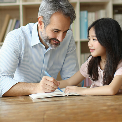 外籍老師與學生進行一對一英語學習的場景，強調透過個別輔導增進理解與溝通，探討社會撕裂背後的真相與解決方案。