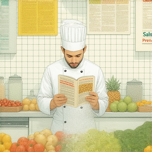 沙門氏菌在食物中常見的危險，可能對健康造成威脅，學習防範方法和提升英文水平以增強自我保護知識，確保飲食安全。