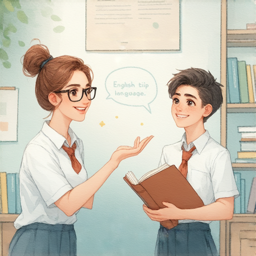 外籍老師一對一教學場景，教學生流利對話，鄒英文秘訣揭示，學習氛圍輕鬆愉快，助你提升語言能力，與外籍教師互動。