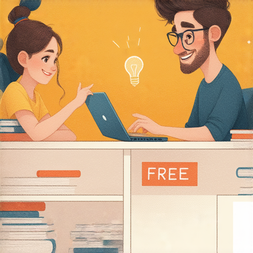 破解英文學習迷雲的圖片，顯示外籍老師一對一教學的情境，學生表現出流利對話的自信，強調免費體驗學習的機會，激發潛在學習者的興趣和參與。