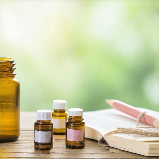 探索香薰療法的療癒魅力，提升生活品質，展示外籍英文老師一對一課程報名資訊，搭配香薰精油瓶和學習教材，傳遞健康與知識的結合。