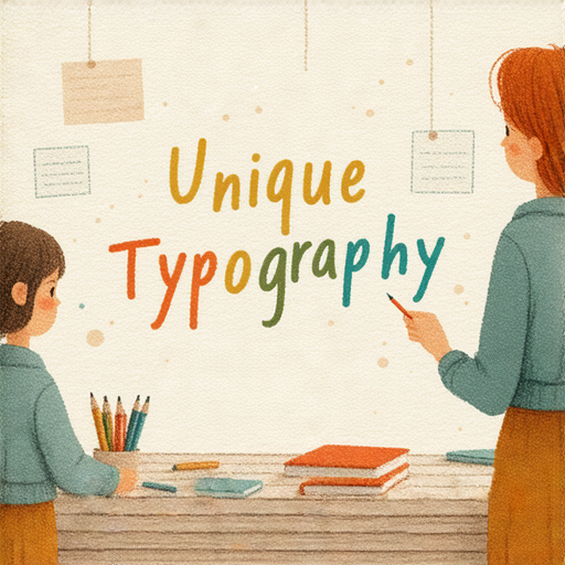 探索特殊英文字體的魅力，外籍老師一對一教學，學生專注於學習過程，愉快的課堂氛圍，提升文字設計技巧，激發創意靈感。