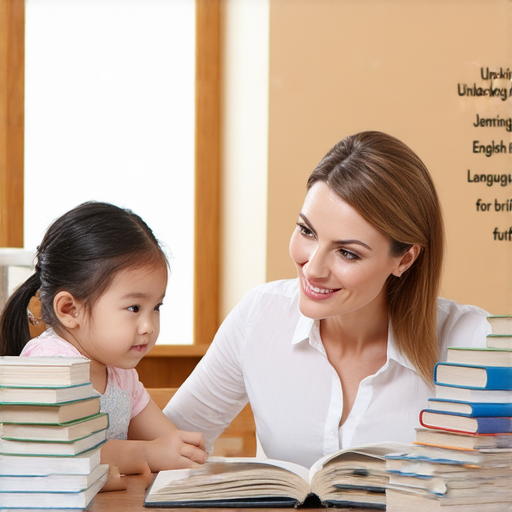 外籍老師一對一授課，學生專注學習英文，桌上有書本和筆記，探索你的英文潛力，體驗全新學習之旅，提升語言能力，開啟美好未来。