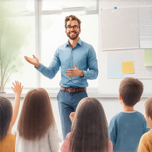 一位外籍老師正專注教授英文，學生熱情參與課堂互動，教室環境輕鬆愉快，展現一對一外籍老師的魅力教學，讓英文學習脫胎換骨的最佳選擇。