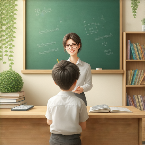 外籍老師指導學生學習英文的場景，專注於一對一教學，幫助克服英文障礙，提升語言能力，創造專屬學習體驗，立即體驗突破英文難關的樂趣。