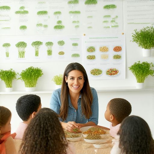 香菜的英語名稱學習圖片，外籍老師指導學生，輕鬆交流香菜的相關知識，增加國際飲食交流的樂趣，展現多元文化。