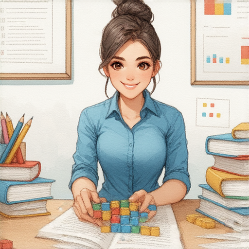 一對一外籍老師教學的英語學習場景，學生積極參與，搭建流利英語的基礎，展示學習積木和互動教材，體驗生動的課堂氛圍。