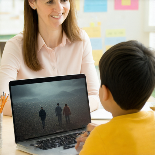 了解紀錄片的魅力和英語能力提升的圖片，展現專業外籍老師一對一教學的場景，學習者專注觀看紀錄片內容，體驗豐富的英語學習過程，提升聽說讀寫技能。