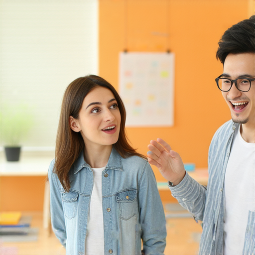 外籍老師一對一英語口說教學場景，學生與老師互動熱烈，提升英語口說能力，教師專注指導，展現學習氛圍，適合希望快速進步的學員，體驗外籍教學的好處。