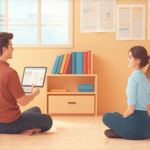 外籍英文老師進行一對一教學，學生專注學習，教室環境舒適，開啟流利說英文的新旅程，促進語言能力提升。