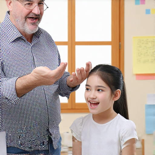 滄桑英文新體驗，外籍老師一對一教學場景，學生專心聆聽並參與學習，開啟語言旅程，提升英語水平和自信心。